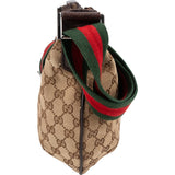 Gucci Monogram GG Canvas Web Strap Crossbody Bag