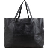Celine Black Leather Horizontal Cabas Shoulder Bag