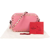 Valentino Garavani Leather Rockstud Camera Crossbody Bag