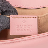 Gucci Pink Matelassé Leather GG Marmont Small Crossbody Bag