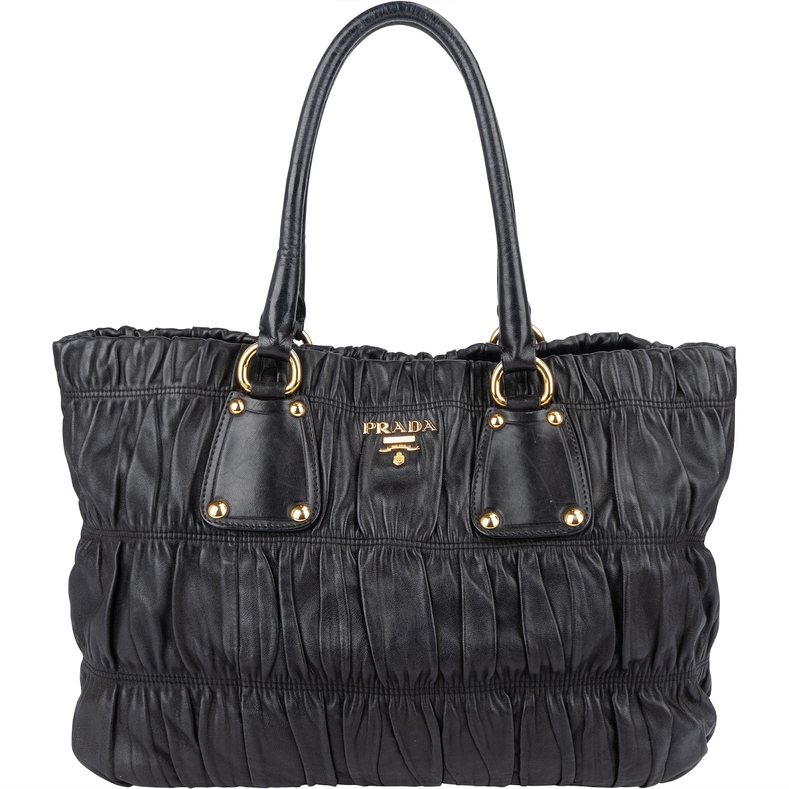 [🔄️B11 / F14] Prada Nappa Leather Gauffre Tote Handbag - vintageandkickz