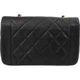 Chanel Quilted Lambskin 24K Gold Small Diana Single Flap Crossbody Bag