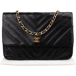 [🔄️B20 / F21] Chanel Lambskin Chevron Single Flap Crossbody Bag - vintageandkickz