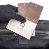 Gucci Black GG Monogram Bamboo Top Handle Frame Handbag