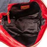 Miu Miu Red Vitello Lux Leather Bow Satchel Handbag