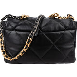 Chanel 19 Quilted Lambskin Leather Jumbo Single Flap Crossbody Bag