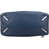 Loewe Blue Grained Calfskin Puzzle Crossbody Handbag