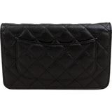 Chanel Quilted Caviar Leather Wallet On Chain Crossbody Bag