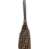 Fendi Monogram FF Zucca Baguette Buckle Canvas Small Shoulder Bag