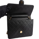Chanel Quilted Lambskin CC Single Flap Shoulder Bag