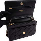Chanel Quilted Lambskin Wallet On Chain Crossbody Bag