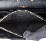 Yves Saint Laurent Grain De Poudre Leather Cassandre Envelope Wallet On Chain Crossbody Bag