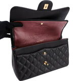 Chanel Quilted Caviar Leather Double Flap Crossbody Bag