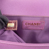 Chanel Quilted Caviar Leather Medium Boy  Single Flap Crossbody Bag