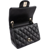 Chanel Quilted Lambskin Mini Square Single Flap Crossbody Bag