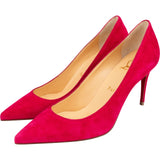 Christian Louboutin Fuchsia Velours Suede Leather Kate 85 Pumps Shoes (35,5)