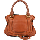 Chloé Grained Calfskin Marcie Satchel Handbag