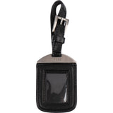 Prada Black Leather Small Luggage Tag Bag Charm