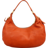 Prada Orange Vitello Daino Leather Hobo Shoulder Bag
