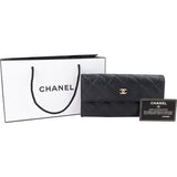 Chanel Quilted Caviar Leather CC Flap Wallet