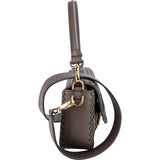 Fendi Woven Leather Baguette Crossbody Bag - vintageandkickz