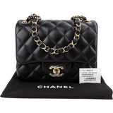 Chanel Quilted Lambskin Mini Square Single Flap Crossbody Bag