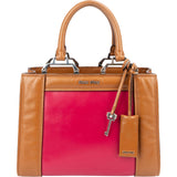 Miu Miu Bicolor Leather Madras Bicolor Tote Handbag