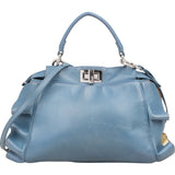Fendi Leather Small Peekaboo Wave Handbag