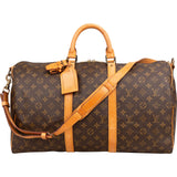 Louis Vuitton Monogram Canvas Keepall 50 Bandoulière Travel Bag