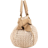 Miu Miu Suede and Crochet Bow City Handbag - vintageandkickz