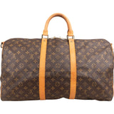 Louis Vuitton Monogram Canvas Keepall 50 Bandoulière Travel Bag