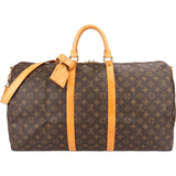 Louis Vuitton Monogram Canvas Keepall 55 Bandoulière Travel Bag
