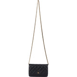 Chanel Quilted Caviar Leather Wallet On Chain Crossbody Bag