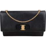 Salvatore Ferragamo Saffiano Leather Vara Bow Flap Crossbody Bag