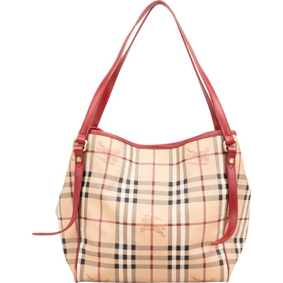 Burberry Coated Canvas Haymarket Check Canterbury Shoulder Bag