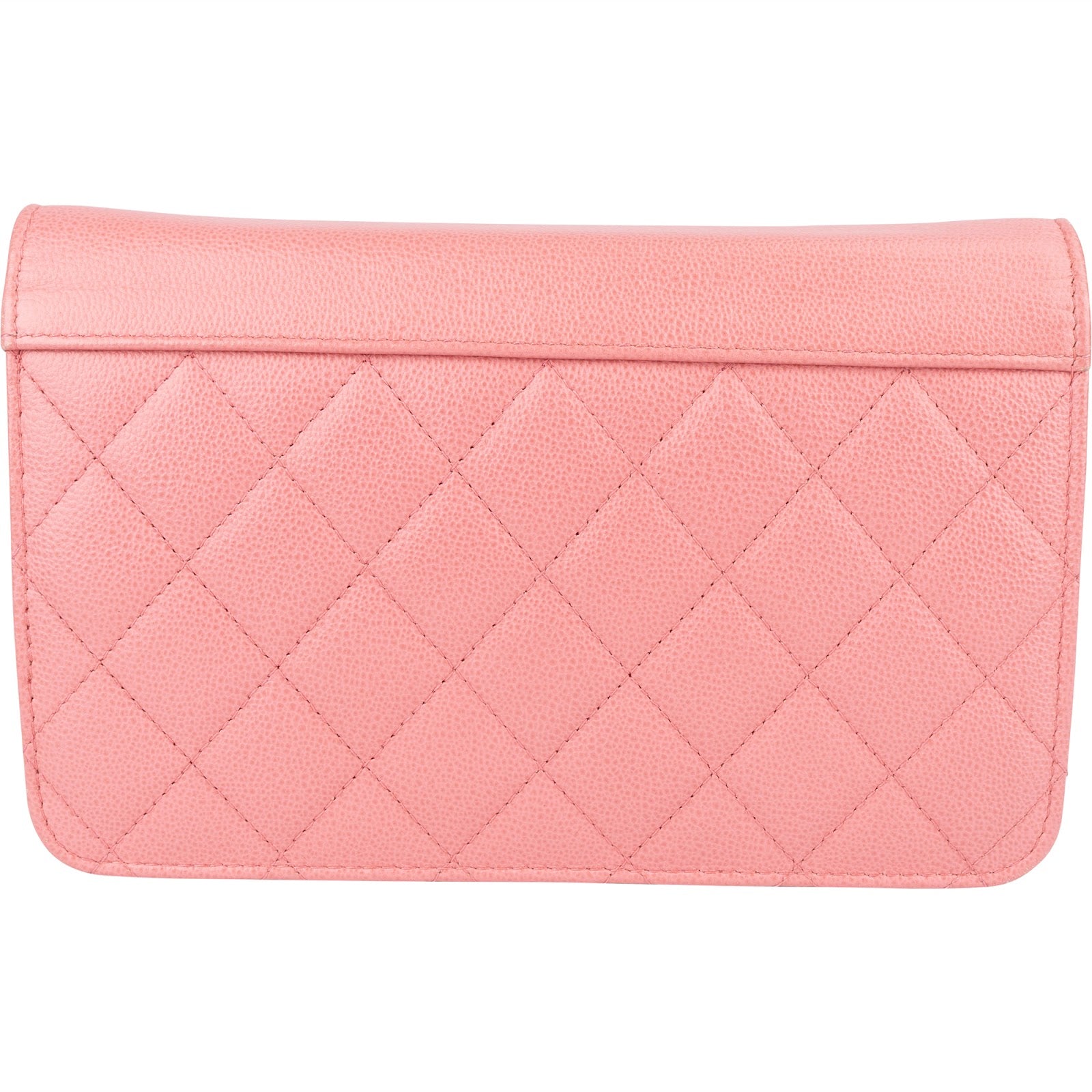 Chanel Quilted Caviar Leather Wallet On Chain Crossbody Bag - vintageandkickz