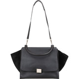 Celine Grained Suede Leather Trapeze Handbag