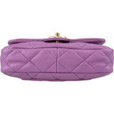Chanel Quilted Lambskin Chunky Chain Rectangular Flap Shoulder Bag