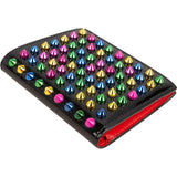 Christian Louboutin Patent Leather Multicolor Spikes Bifold Wallet