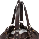 Yves Saint Laurent Leather Y-Mail Drawstring Tote Shoulder Bag