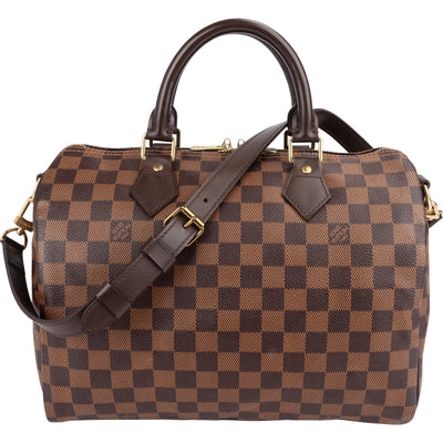 Louis Vuitton Monogram Damier Ebene Speedy 30 Bandoulière Handbag