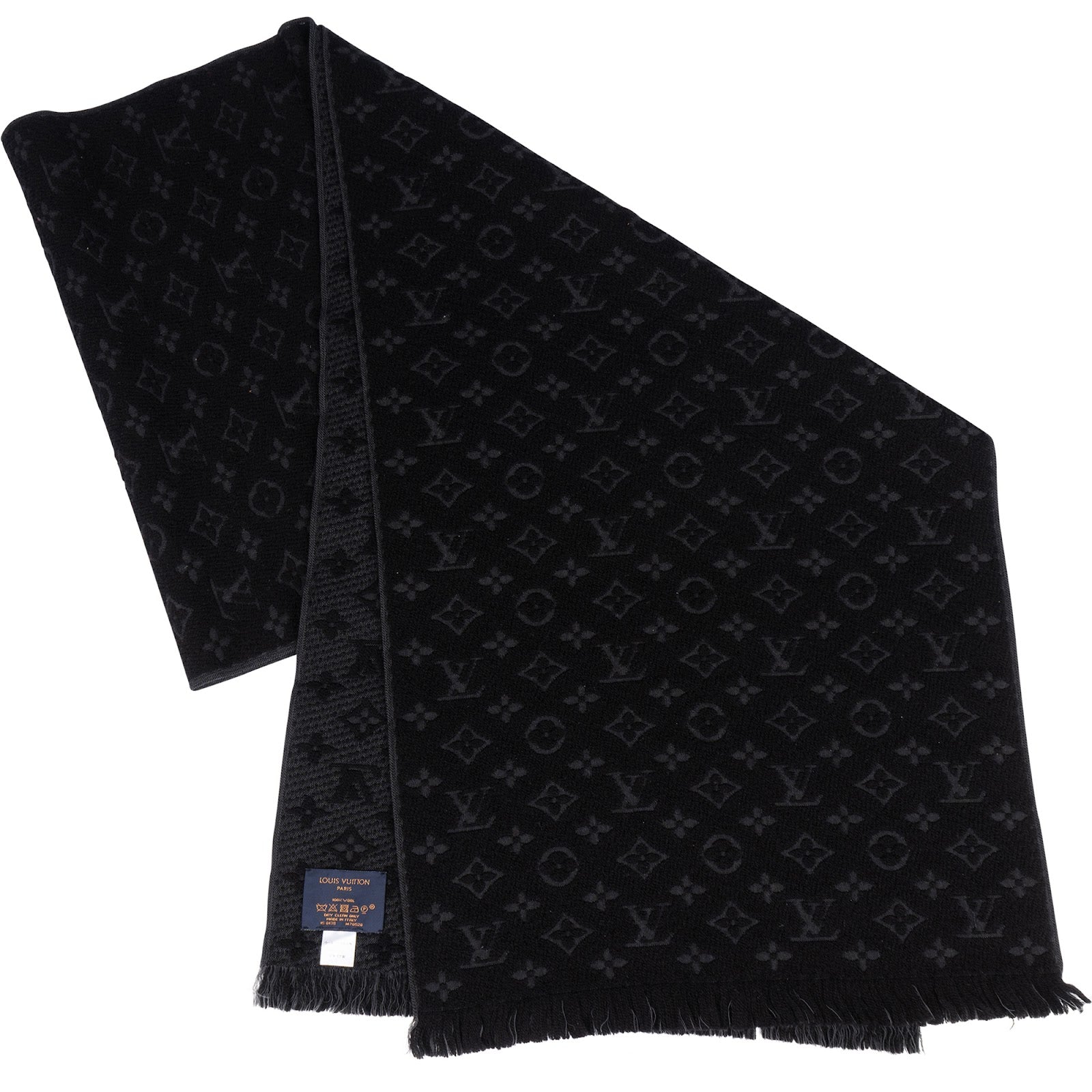 Louis Vuitton Wool Monogram Classic Schal Scarf - vintageandkickz