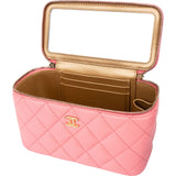 Chanel Quilted Lambskin CC Vanity Adjustable Chain Crossbody Bag
