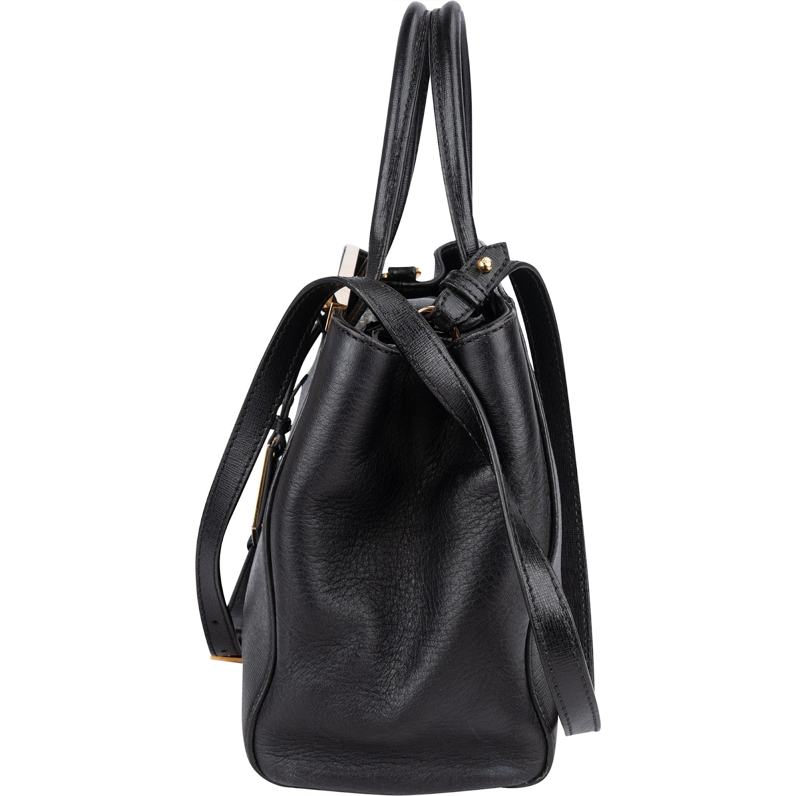 Fendi Black Leather 2Jours Handbag - vintageandkickz
