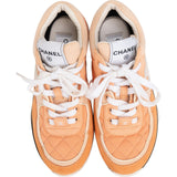 Chanel Quilted Fabric Suede CC Trainer Sneakers (36)