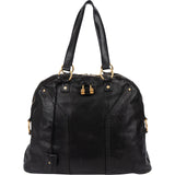 Yves Saint Laurent Black Leather Large Muse Handbag