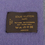Louis Vuitton Purple Wool Cashmere V Scarf Schal