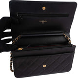 Chanel Quilted Caviar Leather CC Wallet On Chain Crossbody Bag