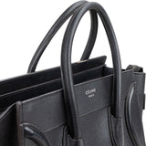 Céline Noir Grained Calfskin Luggage Handbag