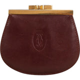 Cartier Bordeaux Leather Coin Wallet